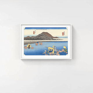Fuchu -Crossing the Abe River, After 1833-Utagawa Hiroshige (Andō Hiroshige)-Pinto Gallery