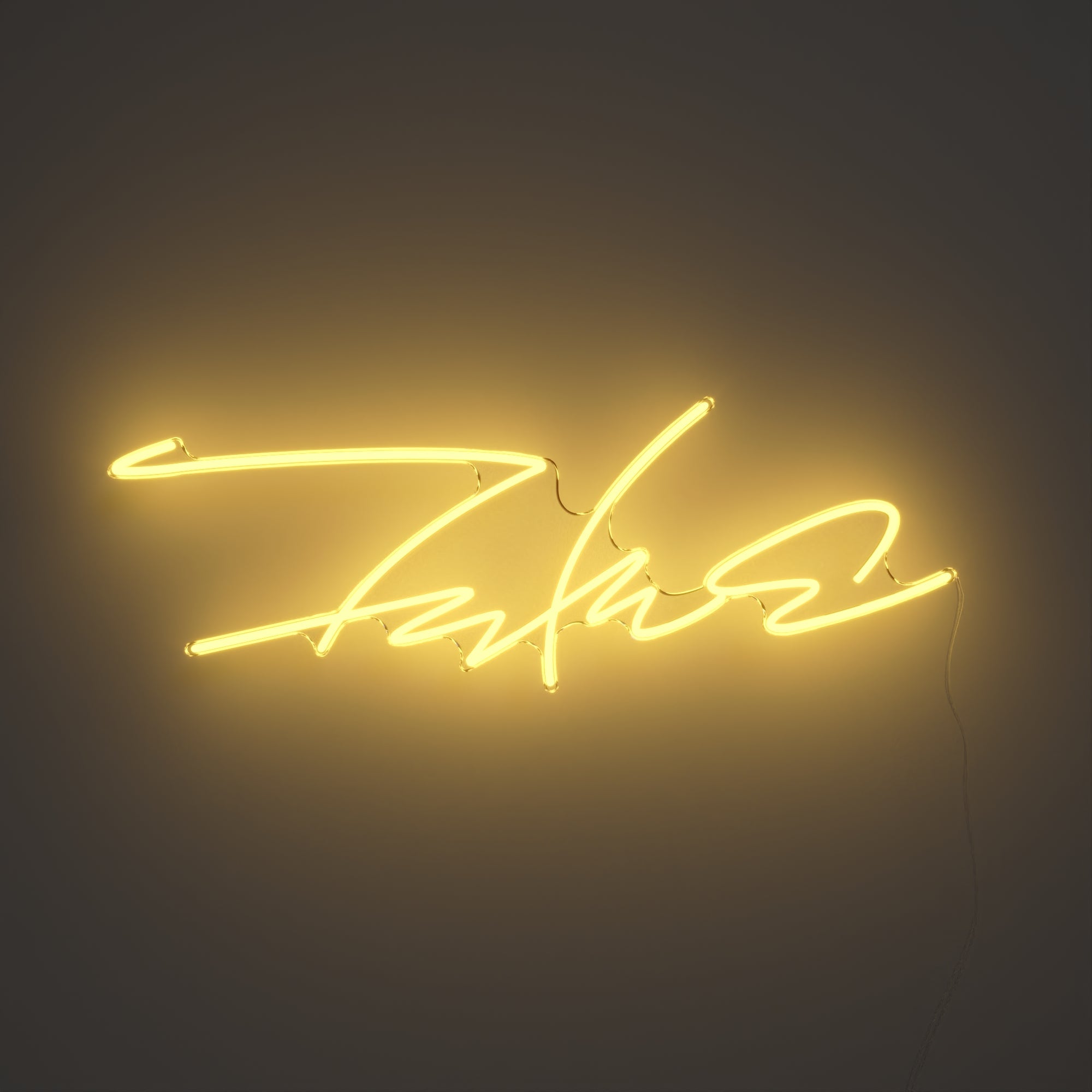 Futura - Signatura Yellow Gold LED Neon Sign, 2023 - Pinto Gallery