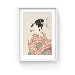 Girl Blowing a Glass Toy, After 1792-Kitagawa Utamaro-Pinto Gallery