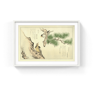 Grosbeak and Woodpecker, After 1792-Kitagawa Utamaro-Pinto Gallery