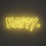 Happy LED Neon Sign, 2024