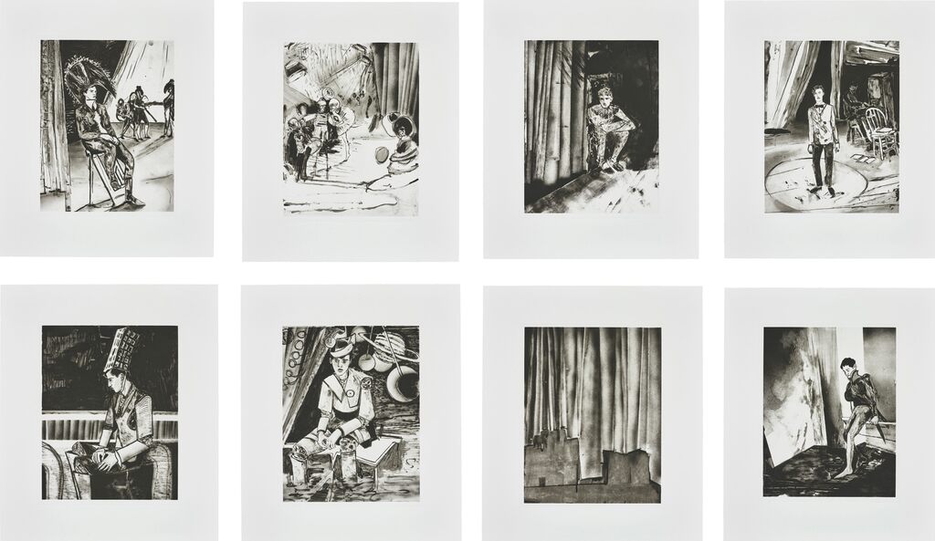 Hernan Bas - They Can Bring the Curtain Down (set of 8), 2010 - Pinto Gallery