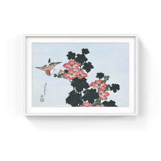 Hibiscus and Sparrow, After 1830-Katsushika Hokusai-Pinto Gallery