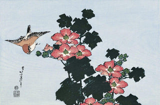 Hibiscus and Sparrow, After 1830-Katsushika Hokusai-Pinto Gallery