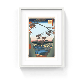 Hiroshige’s 100 Famous Views of Edo: Japonisme Reconsidered—Maple Trees at Mama, Tekona Shrine and Linked Bridge, 2025-Takashi Murakami-Pinto Gallery