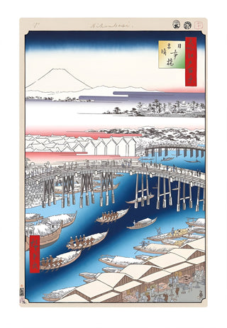 Hiroshige's 100 Famous Views of Edo: Japonisme Reconsidered—Nihonbashi,Clearing after Snow, 2025-Takashi Murakami-Pinto Gallery
