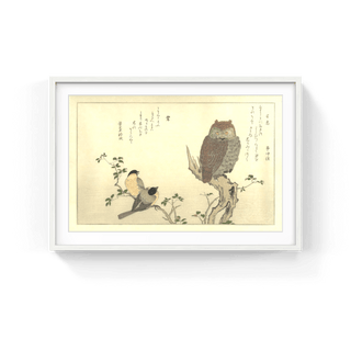 Horned Owl and Bullfinches, After 1792-Kitagawa Utamaro-Pinto Gallery