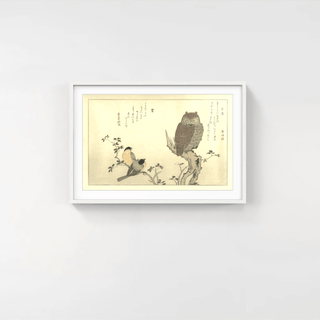 Horned Owl and Bullfinches, After 1792-Kitagawa Utamaro-Pinto Gallery