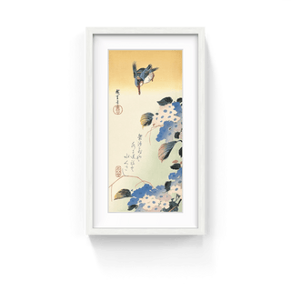 Hydrangea and Kingfisher, After 1834-Utagawa Hiroshige (Andō Hiroshige)-Pinto Gallery