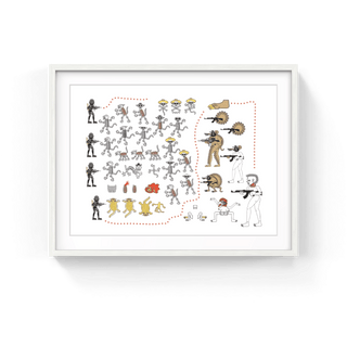 Index of figural archetypes and recurring pattern ornamentation, 2014-Michael Menchaca-Pinto Gallery