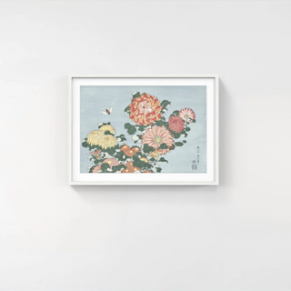 Katsushika Hokusai - Chrysanthemums and a Deerfly, After 1830 - Pinto Gallery