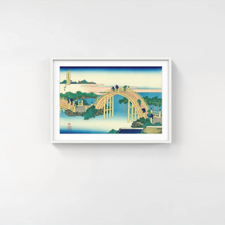 Katsushika Hokusai - Drum Bridge at Tenjin Shrine, Kameido, After 1833 - Pinto Gallery