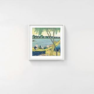 Katsushika Hokusai - Fishing at Myato River, After 1832 - Pinto Gallery