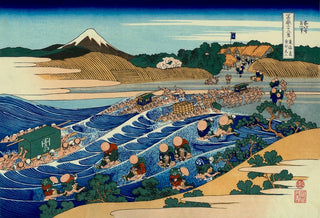 Katsushika Hokusai - Fuji from Kanaya on the Tokaido, After 1830 - Pinto Gallery