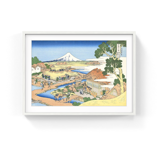 Katsushika Hokusai - Fuji from a Tea Field in Katakura in Suruga Province, After 1830 - Pinto Gallery