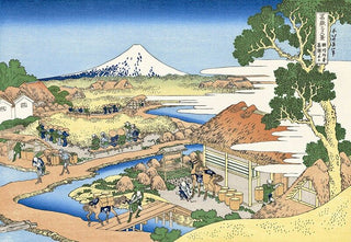 Katsushika Hokusai - Fuji from a Tea Field in Katakura in Suruga Province, After 1830 - Pinto Gallery