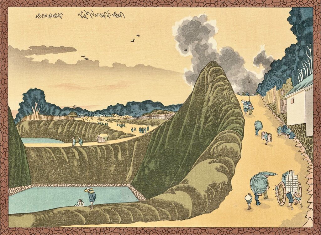 Katsushika Hokusai - Landscape at Ushigafuchi, After 1800 - Pinto Gallery