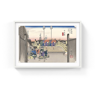 Katsushika Hokusai - Morning View at Nihonbashi, After 1833 - Pinto Gallery