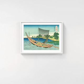 Katsushika Hokusai - Net Fishing on the Tone River, After 1832 - Pinto Gallery