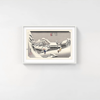 Katsushika Hokusai - Night Snow at Kambara, After 1833 - Pinto Gallery