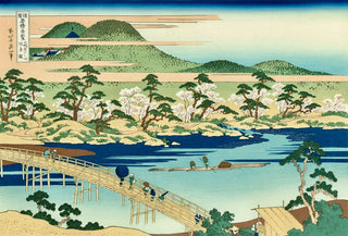 Katsushika Hokusai - Togetsu Bridge at Arashiyama in Yamashiro Province, After 1833 - Pinto Gallery