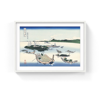 Katsushika Hokusai - Tsukuda Island in Musashino Province, After 1830 - Pinto Gallery