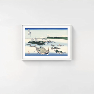 Katsushika Hokusai - Tsukuda Island in Musashino Province, After 1830 - Pinto Gallery