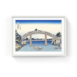 Katsushika Hokusai - Under Mannen Bridge at Fukagawa, After 1830 - Pinto Gallery