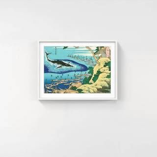 Katsushika Hokusai - Whaling off the Coast of the Goto Islands, After 1832 - Pinto Gallery
