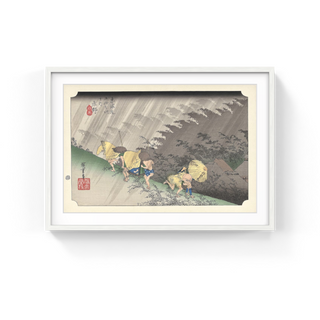 Katsushika Hokusai - White Rain at Shono, After 1833 - Pinto Gallery