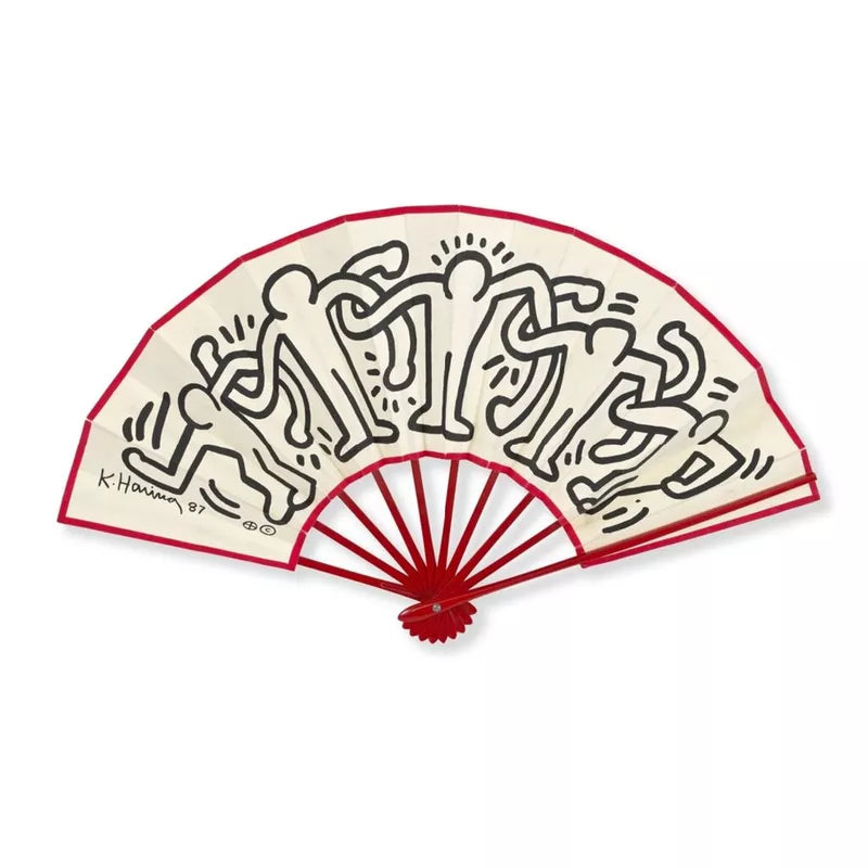 Keith Haring - Tokyo Pop Shop Fan (Black), 2017 - Pinto Gallery