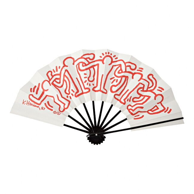 Keith Haring - Tokyo Pop Shop Fan (Red), 2017 - Pinto Gallery