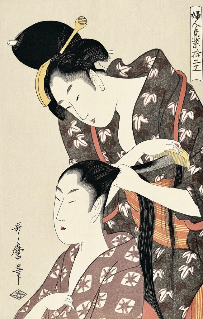 Kitagawa Utamaro - Hair Dressing, After 1792 - Pinto Gallery