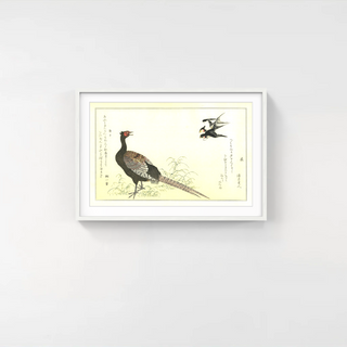 Kitagawa Utamaro - Swallows and Pheasant, After 1792 - Pinto Gallery