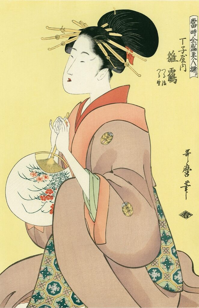 Kitagawa Utamaro - The Courtesan Hinazuru of Chojiya, After 1792 - Pinto Gallery