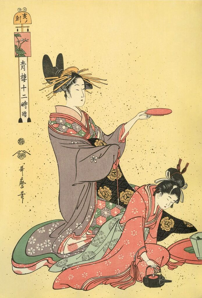 Kitagawa Utamaro - The Hour of the Wild Boar(10pm), After 1792 - Pinto Gallery