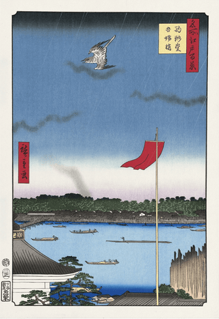 Komagata Temple by Azumabashi Bridge, After 1856-Utagawa Hiroshige (Andō Hiroshige)-Pinto Gallery