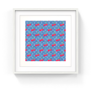 LV Cherry Blue denim, 2025-Takashi Murakami-Pinto Gallery