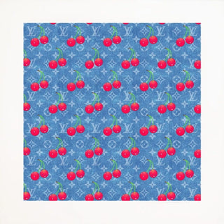 LV Cherry Blue denim, 2025-Takashi Murakami-Pinto Gallery
