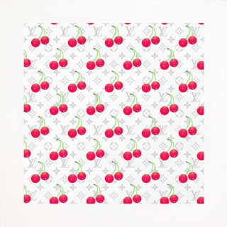 LV Cherry White leather, 2025-Takashi Murakami-Pinto Gallery
