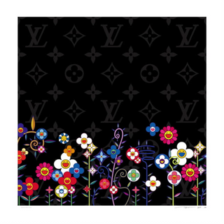 LV Flower Garden Black, 2025-Takashi Murakami-Pinto Gallery
