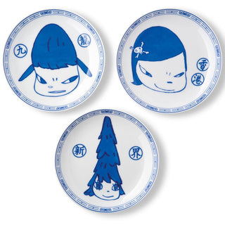 Life is Only One (Set of 3 plates), 2015-Yoshitomo Nara-Pinto Gallery