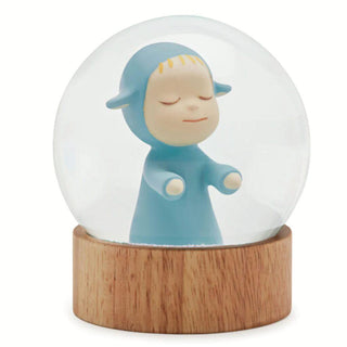 Little Wanderer Snow Globe (Blue), 2023-Yoshitomo Nara-Pinto Gallery