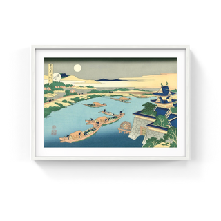 Moon over Yodo River, After 1833-Katsushika Hokusai-Pinto Gallery