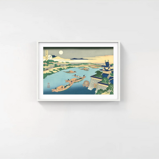 Moon over Yodo River, After 1833-Katsushika Hokusai-Pinto Gallery