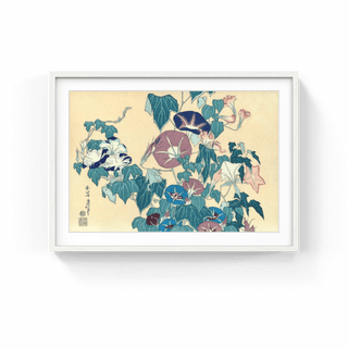 Morning-Glories and Frog, After 1830-Katsushika Hokusai-Pinto Gallery
