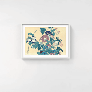 Morning-Glories and Frog, After 1830-Katsushika Hokusai-Pinto Gallery