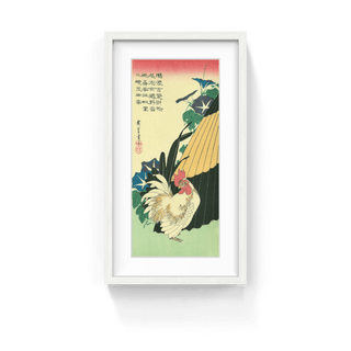 Morning-glories and Japanese Bantam, After 1845-Utagawa Hiroshige (Andō Hiroshige)-Pinto Gallery