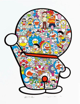 Mr. Fujiko F. Fujio and Doraemon Are in the Field of Flowers, 2019-Takashi Murakami-Pinto Gallery