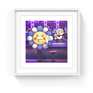 Murakami Flower #3167 Drunk with Champagne, 2024-Takashi Murakami-Pinto Gallery